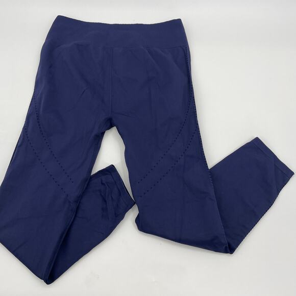 FABLETICS High Waisted Seamless Dot Leggings Size M Blue Cropped Workout Pant - Picture 2 of 6